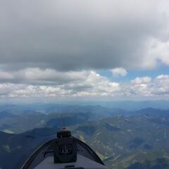 Flugwegposition um 13:07:54: Aufgenommen in der Nähe von Hafning bei Trofaiach, Österreich in 2218 Meter